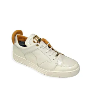 Mauri Shoes Mauri Boss in Weiß Herren Exotisches Krokodil / Lack / Kalbsleder Freizeit-Sneaker