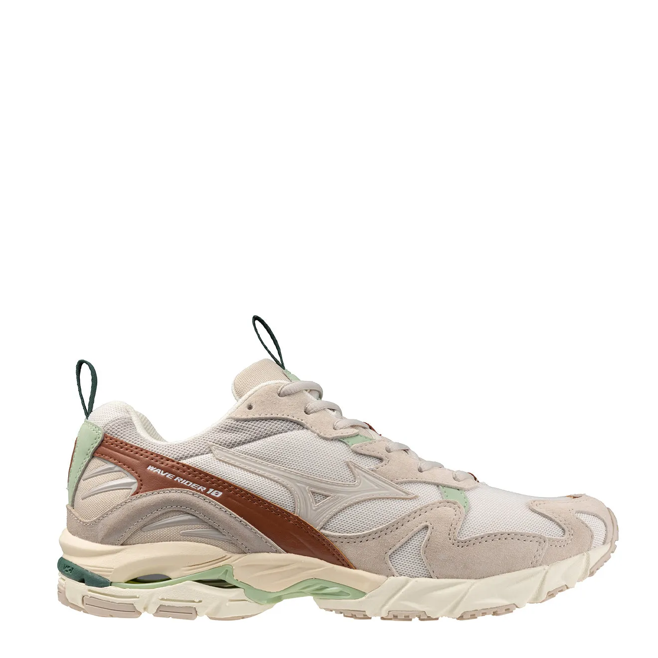 Mizuno Wave Rider 10 Premium Turnschuhe Silberwolke / Weißer Sand / Weißer Sand