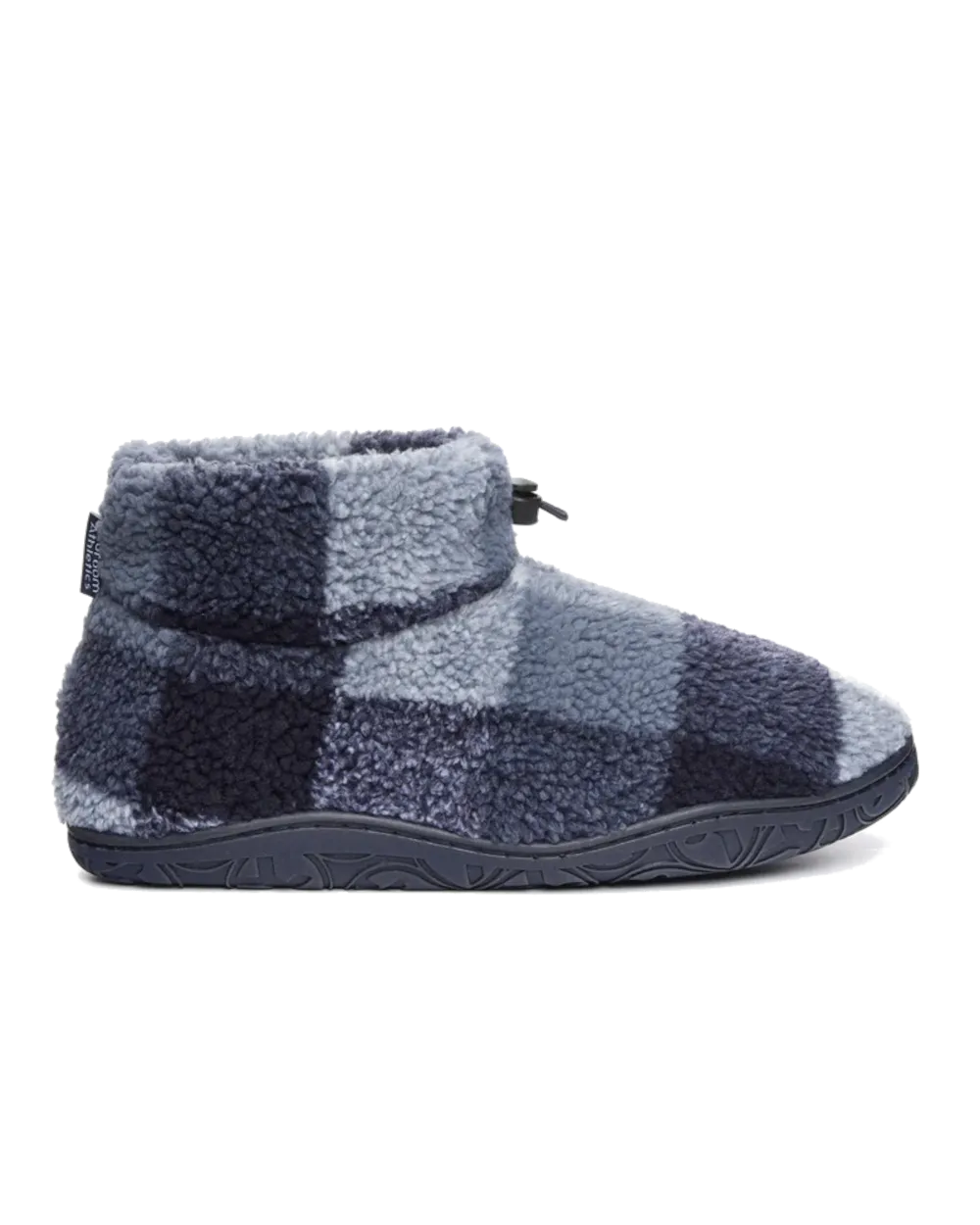 Neeson Sherpa Pantoffelstiefel in Marineblau kariert