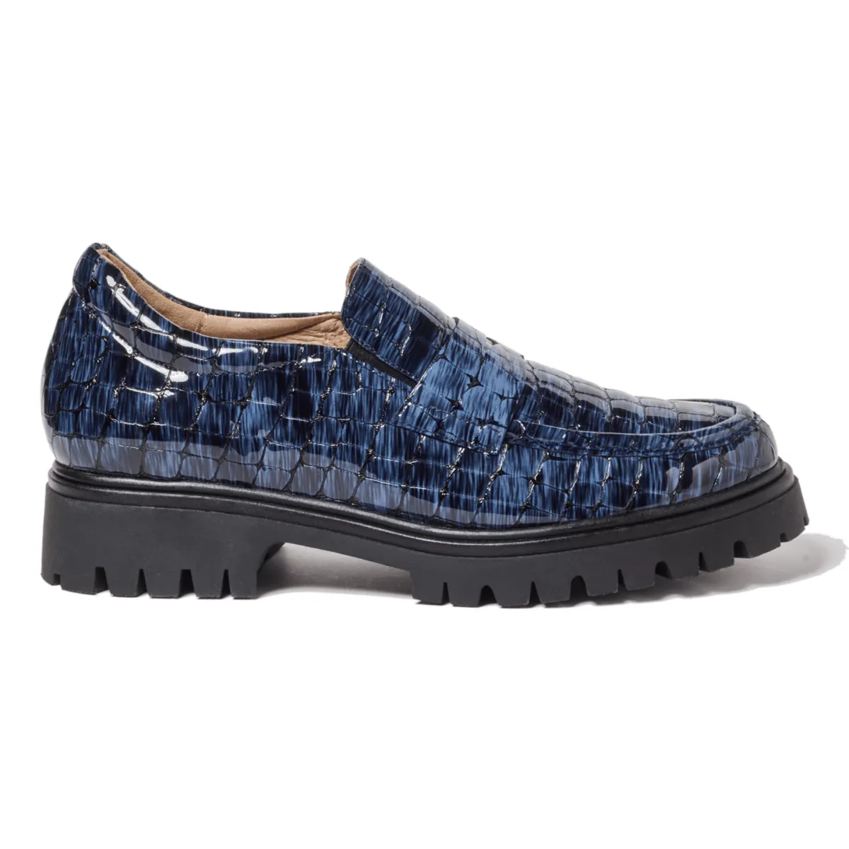 Pie Santo Damen 235629 Marineblau Glanzleder