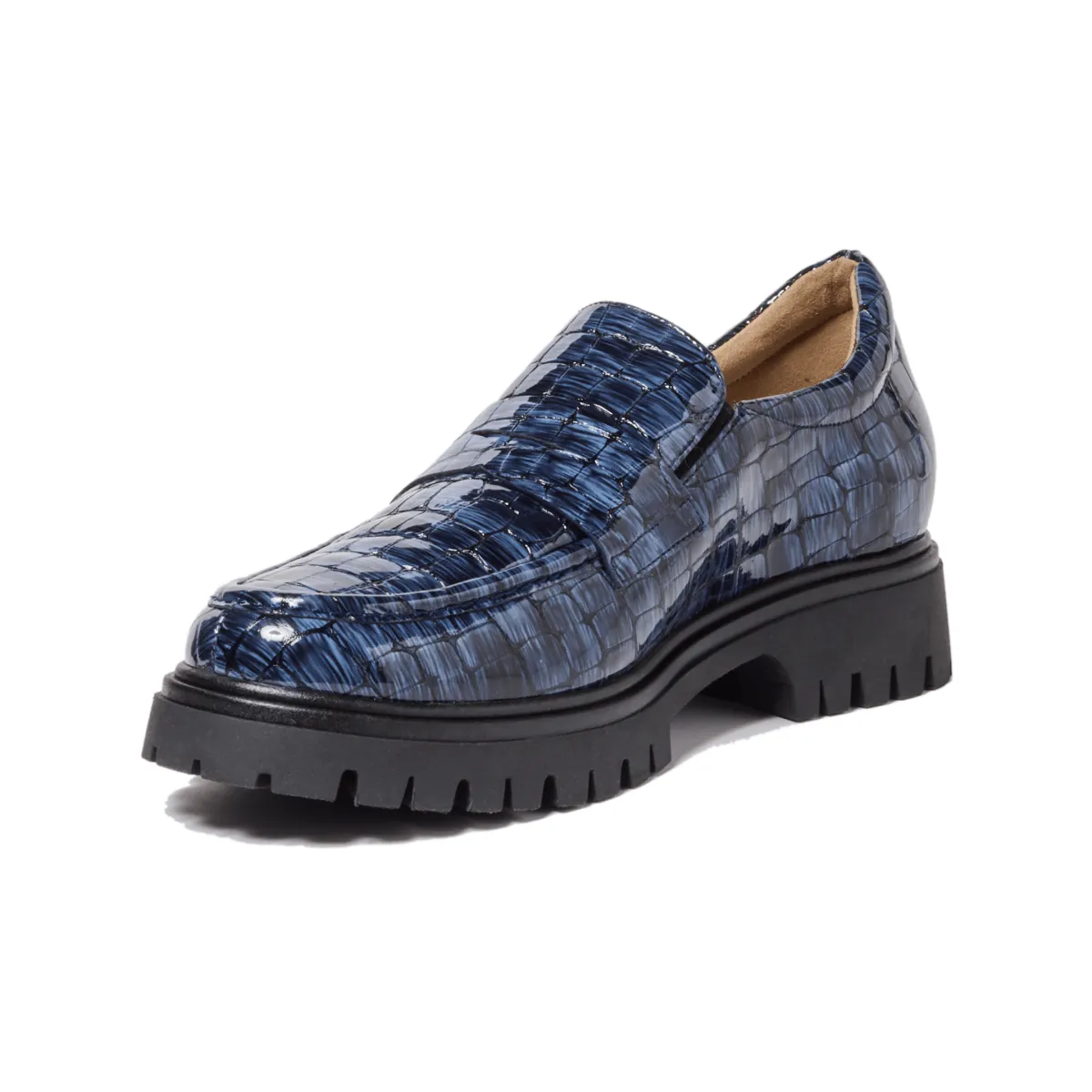 Pie Santo Damen 235629 Marineblau Glanzleder
