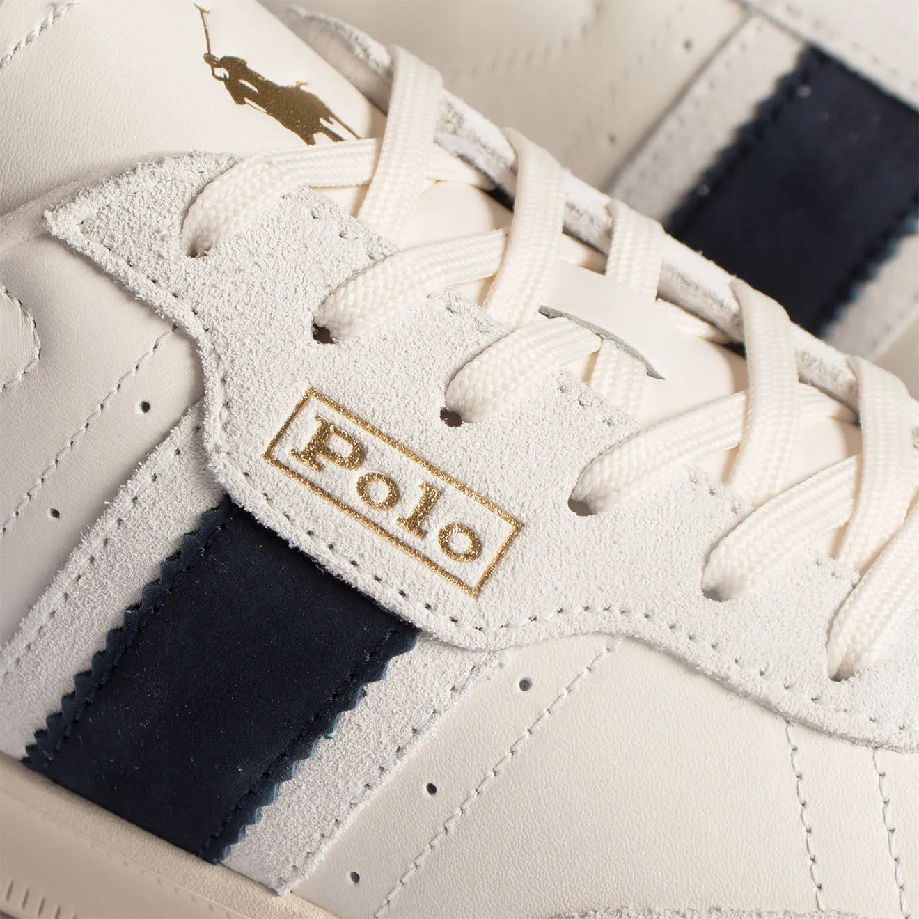 Polo Ralph Lauren Aera Turnschuhe Low Top Schnürcreme / Marine