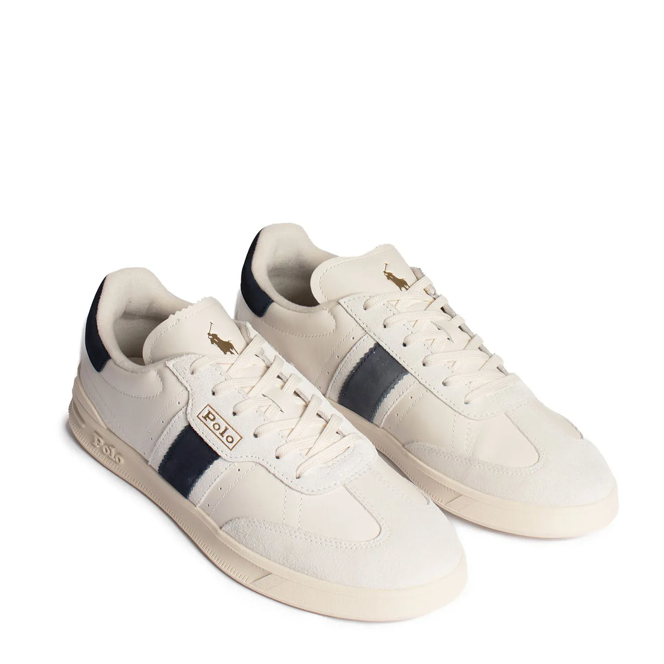 Polo Ralph Lauren Aera Turnschuhe Low Top Schnürcreme / Marine