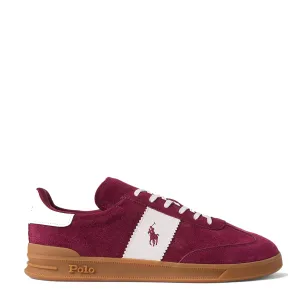 Polo Ralph Lauren Heritage Aera Suede Trainer Wein / Off White