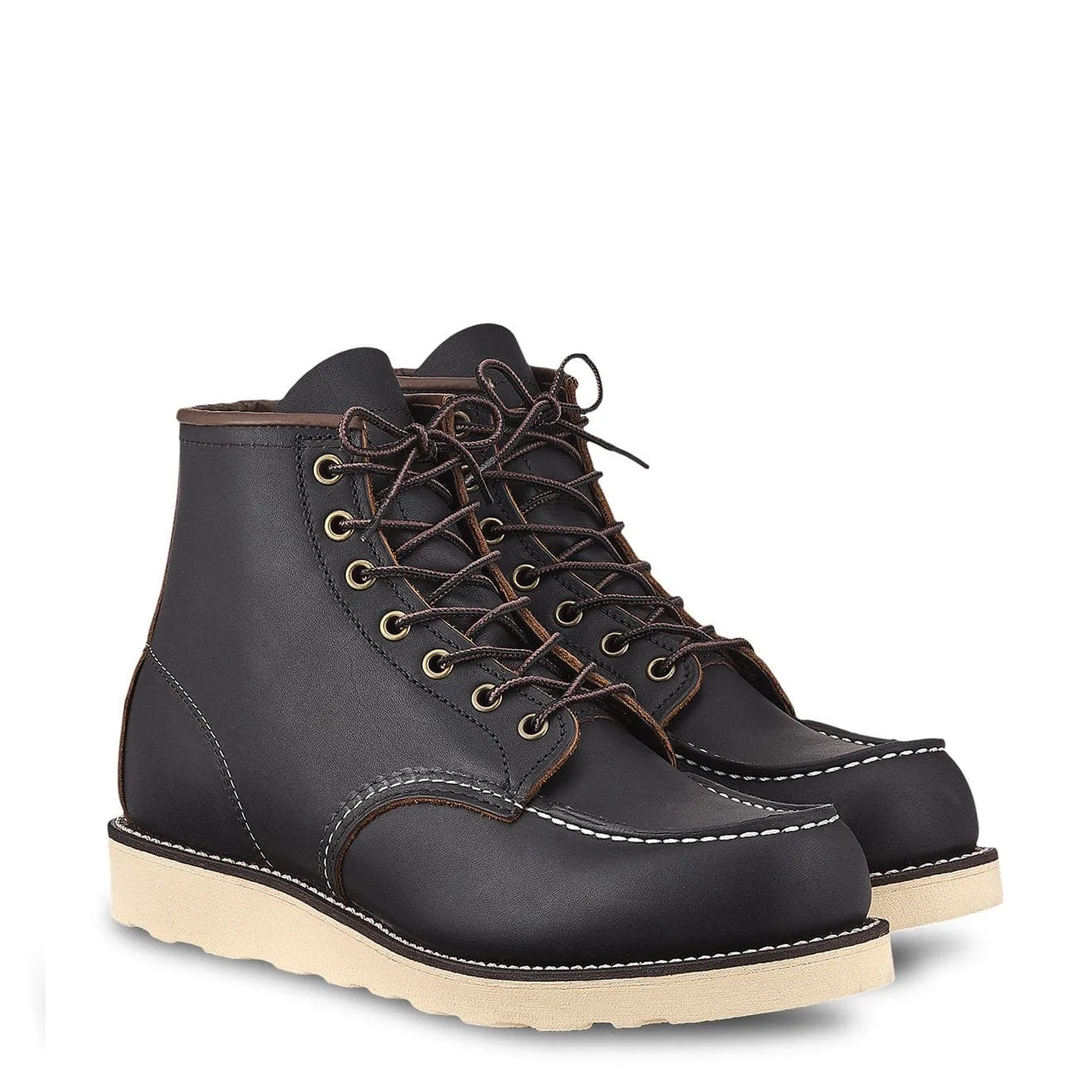 Red Wing 6-Zoll Classic Moc Stiefel Schwarz-Prairie