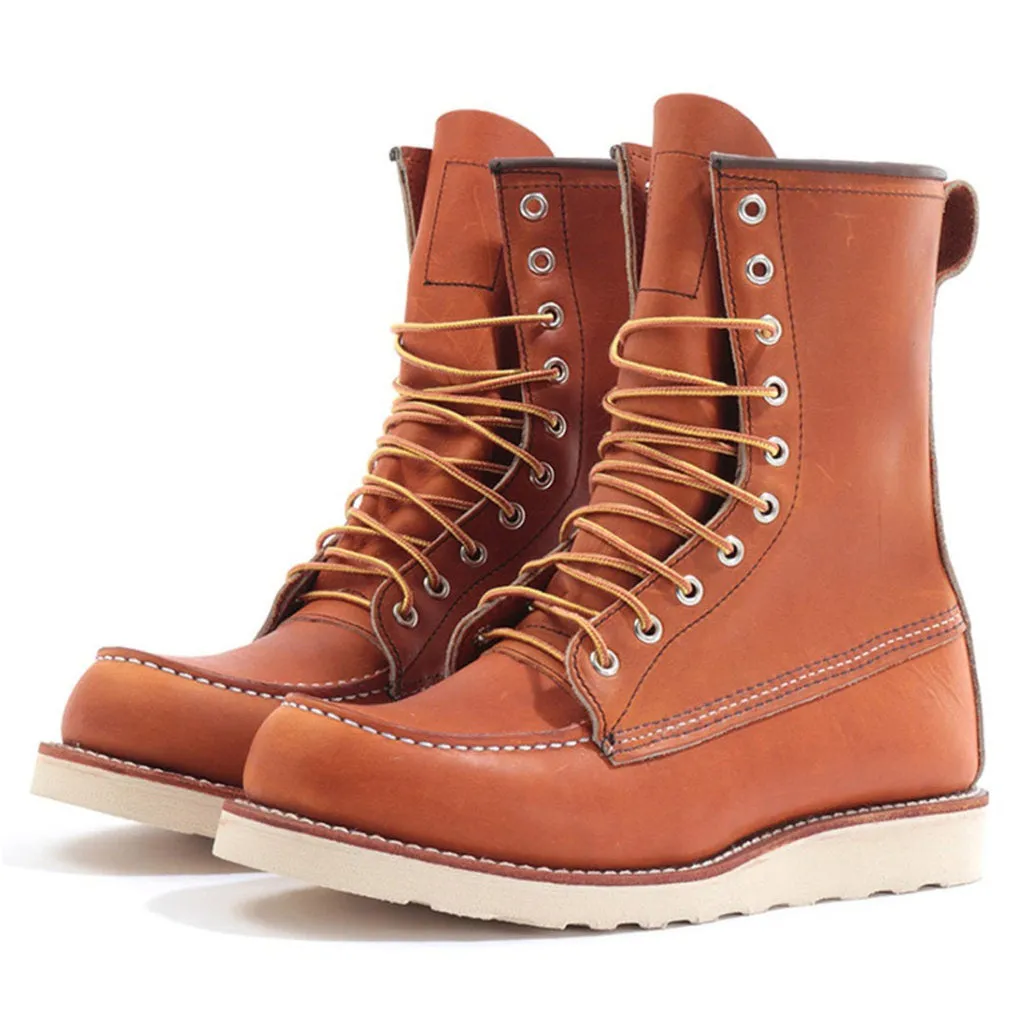 Red Wing Classic Prairie 877 Leder Stiefel mit Moc-Toe-Kappe für Herren, 8 Zoll