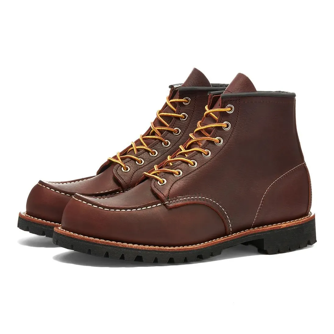 Red Wing Herren Roughneck 8146 Classic Moc Briar Braun Leder