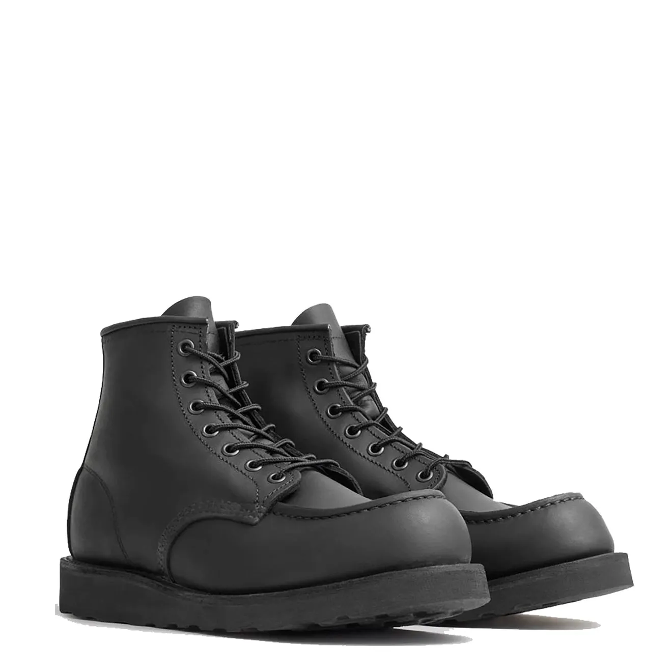 Red Wing Moc Toe Stiefel Schwarz Geschirr