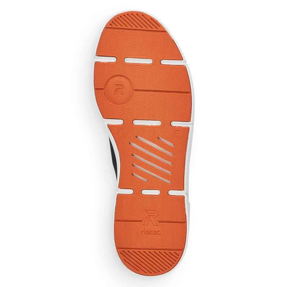 Rieker Schuhe 07106-14 Marineblauer Slip-On