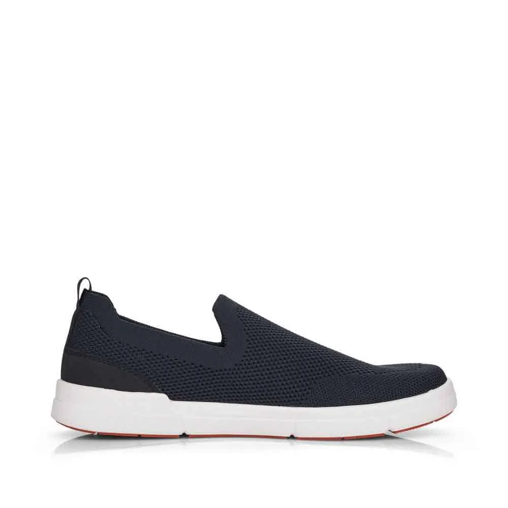 Rieker Schuhe 07106-14 Marineblauer Slip-On