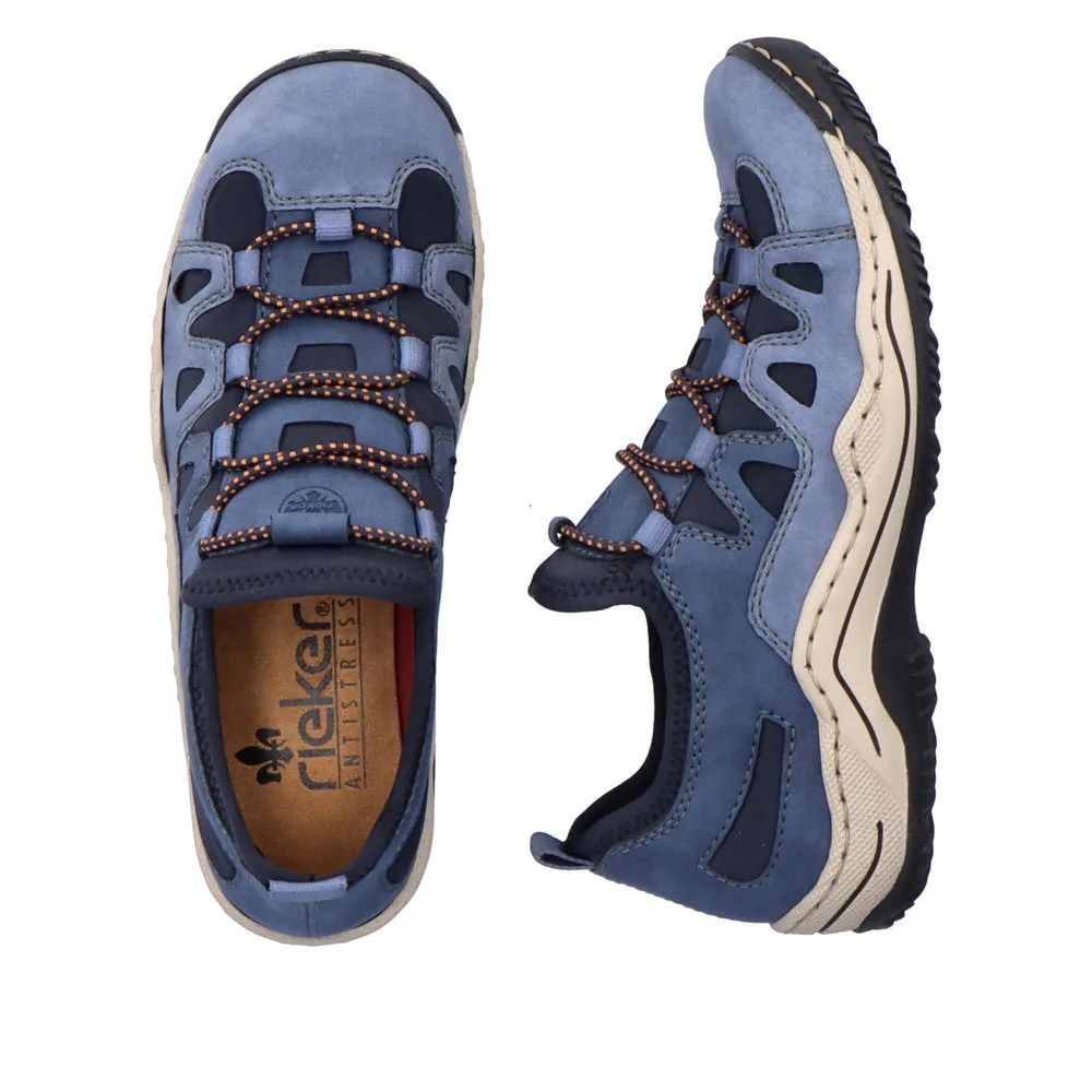 Rieker Schuhe L0546-14 Hellblau/Marine