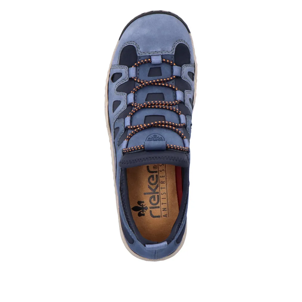 Rieker Schuhe L0546-14 Hellblau/Marine
