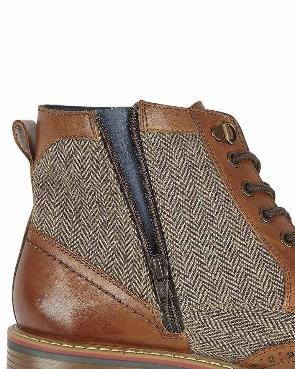 Roamers Herren 5-Eye-Innenreißverschluss-Stiefeletten Roamers Schuhe