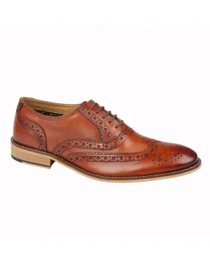 Roamers Herren Oxford-Schuhe mit 5 Ösen und Broguing Roamers Schuhe