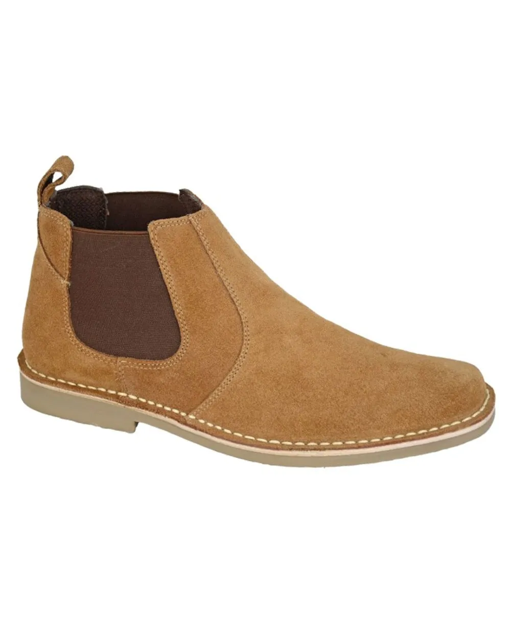 Roamers Herren Stiefeletten mit Doppelzwickel aus Wildleder