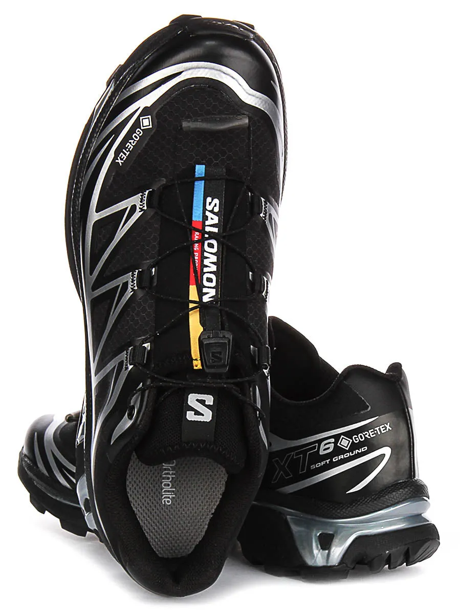 Salomon XT 6 Gortex in Schwarz Silber Schuhe Salomon