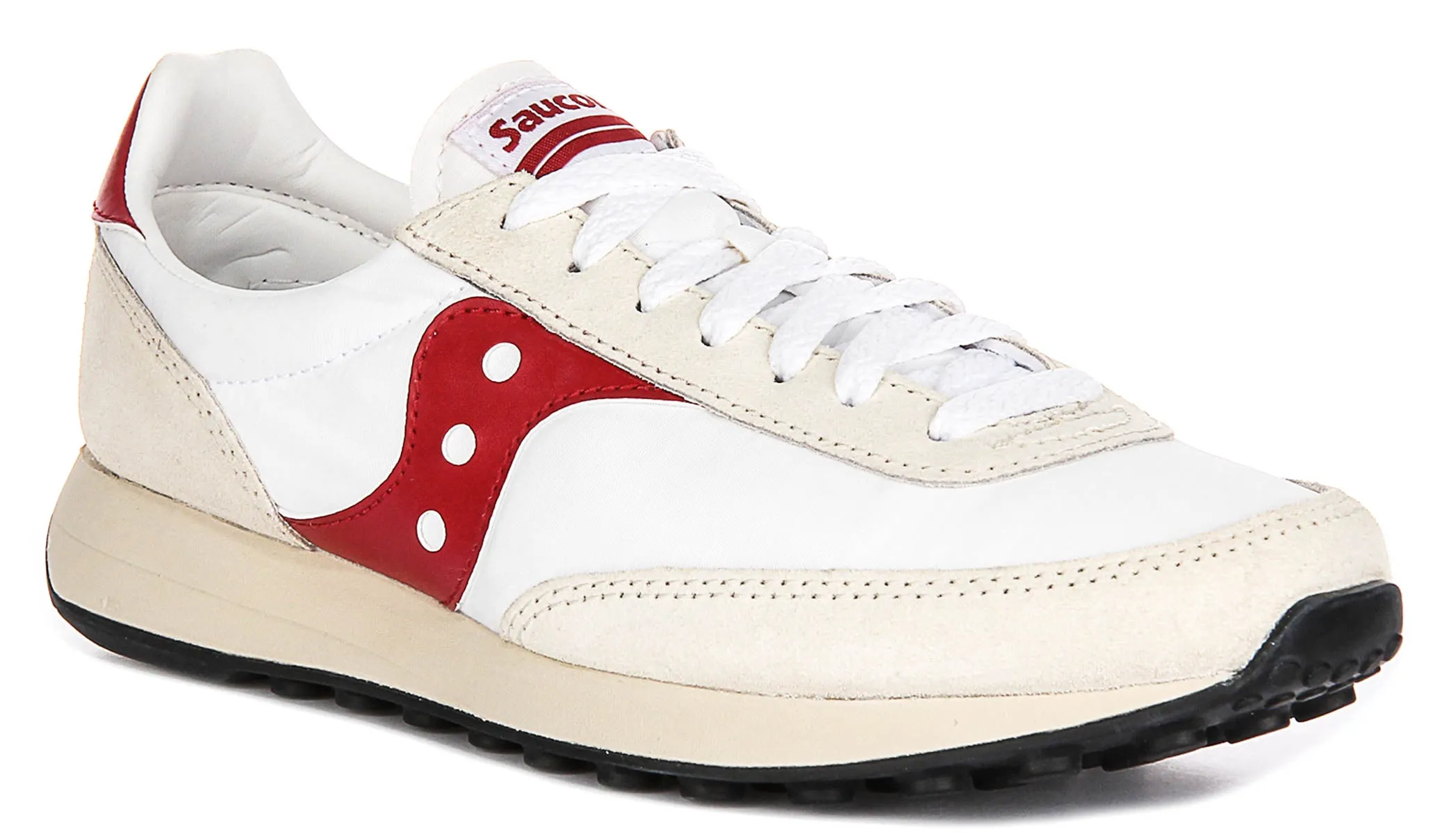 Saucony Trainer 80 in Weiß-Rot Schuhe Saucony