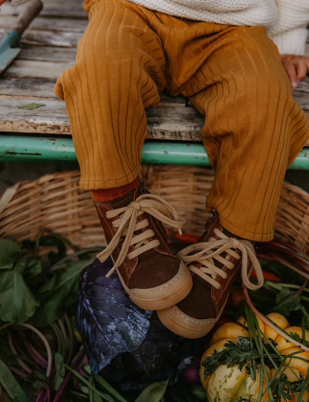 Sneaker Bootie - Haselnuss