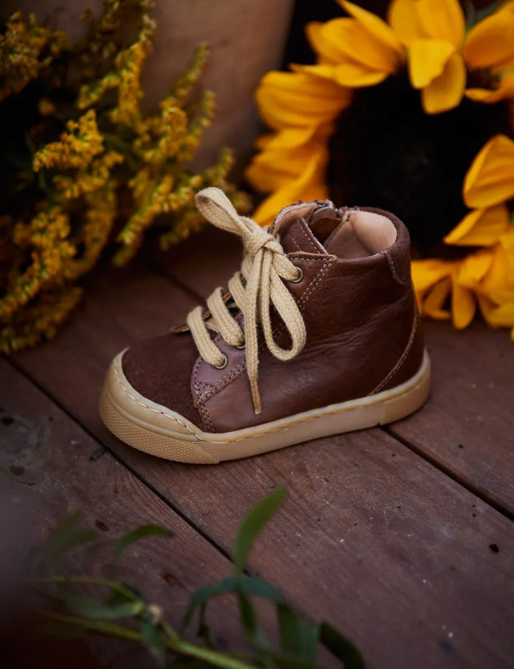Sneaker Bootie - Haselnuss