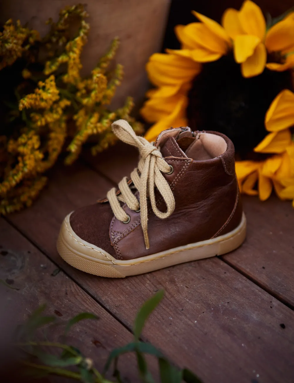 Sneaker Bootie - Haselnuss