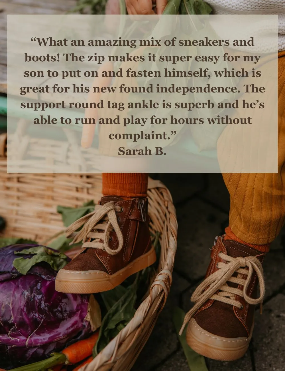 Sneaker Bootie - Haselnuss