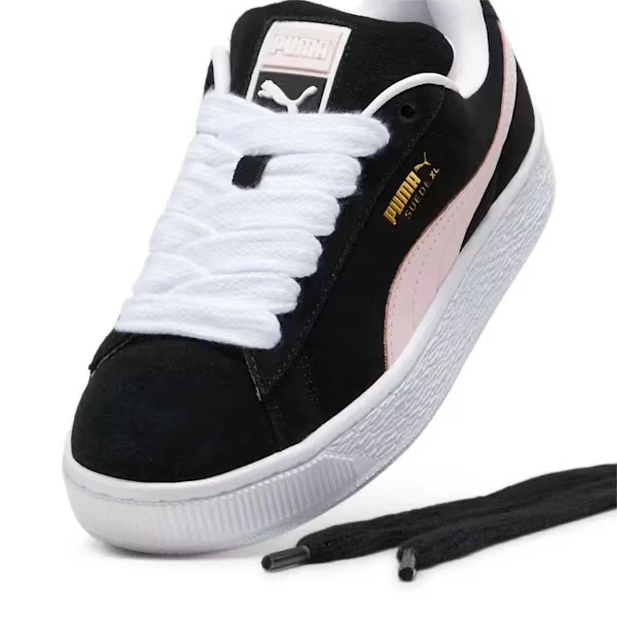 Suede XL 'Schwarzer Hauch von Rosa'