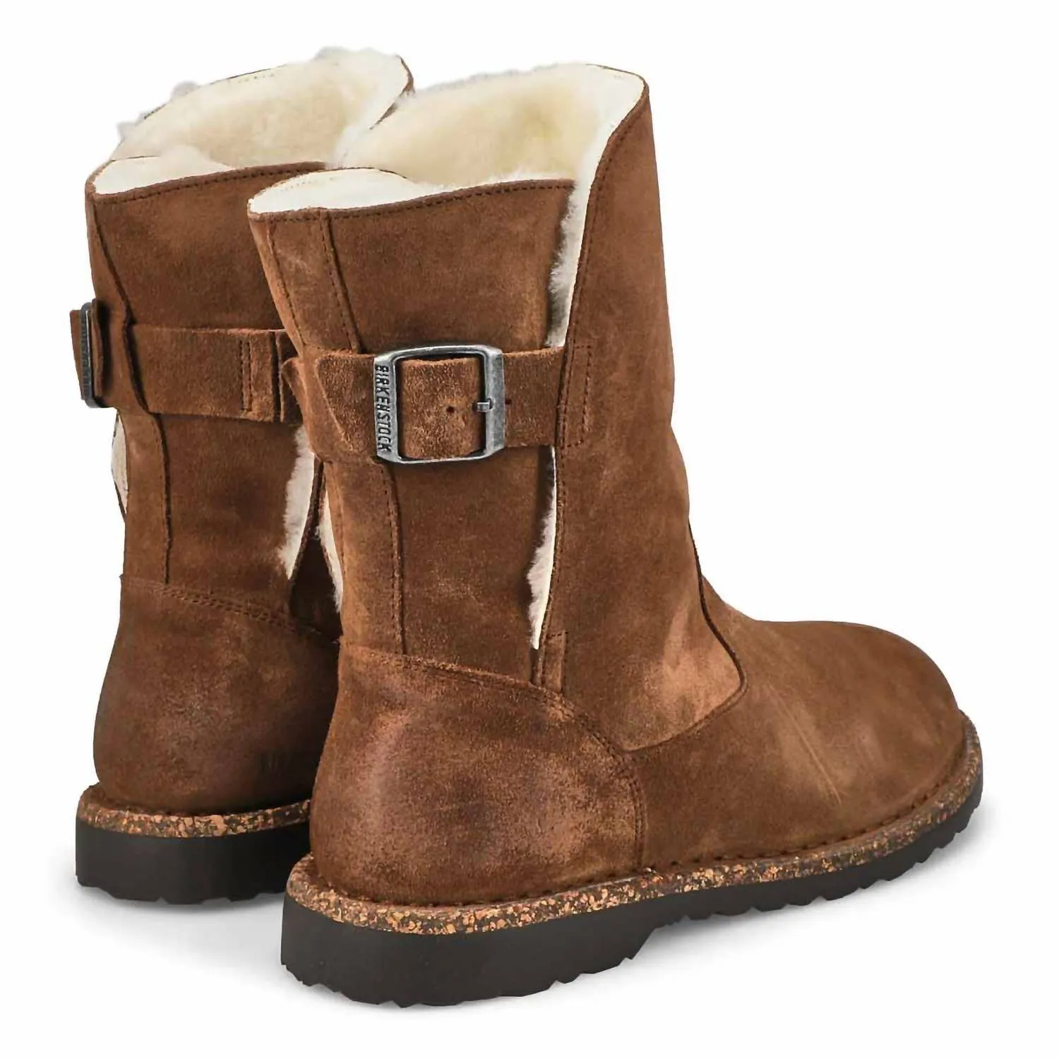 Damen Uppsala Shearling Stiefel in Dunklem Tee Wildleder