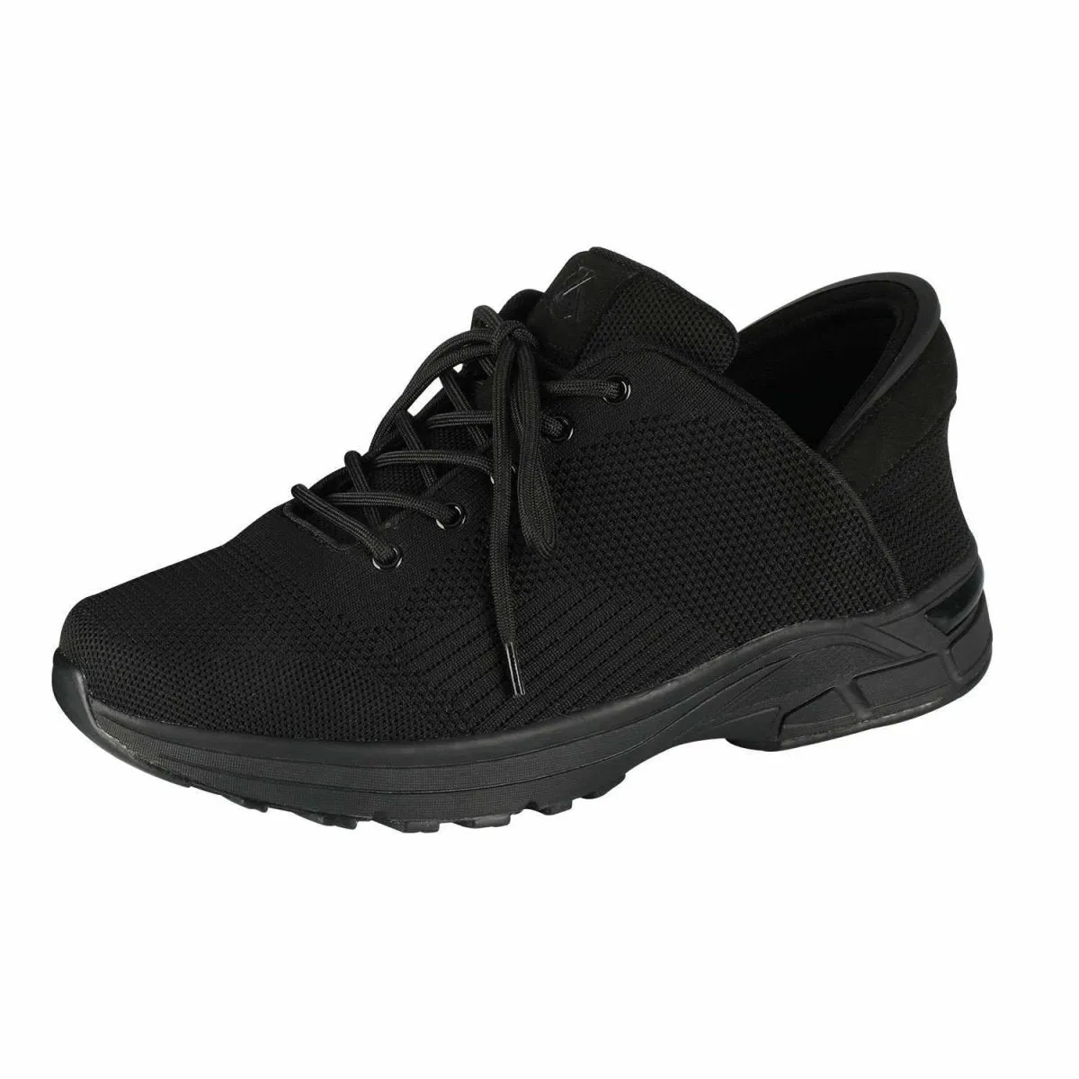 Zeba Herren Jet-Schwarz Stoff Slip-On