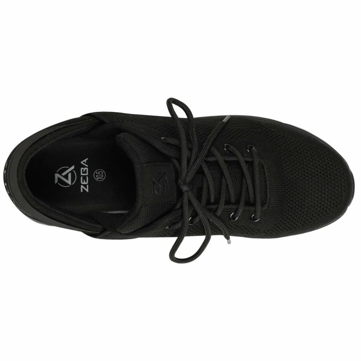 Zeba Herren Jet-Schwarz Stoff Slip-On